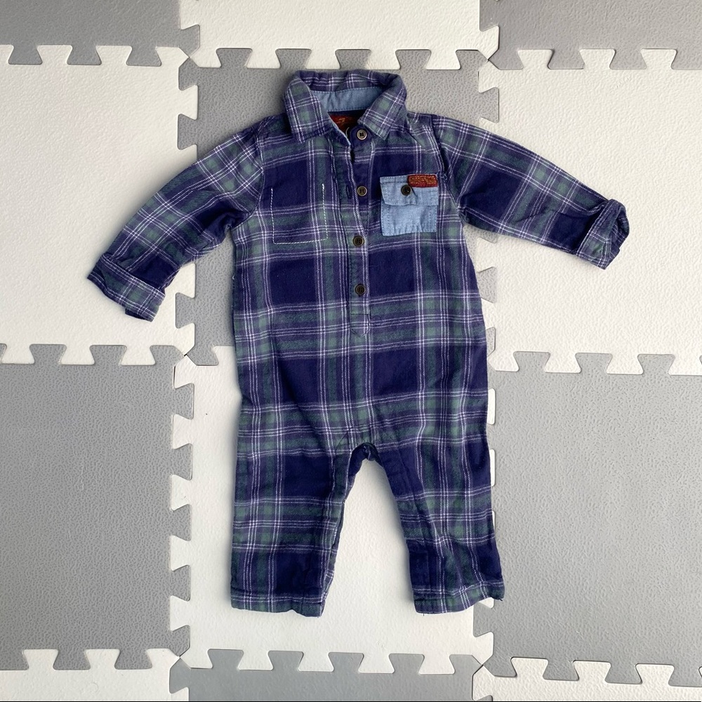 Adorable plaid one piece suit